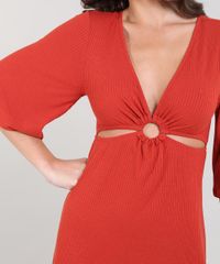 Vestido-Feminino-Midi-Canelado-Com-Vazado-Manga-Curta-Laranja-9588311-Laranja_4 Vestido-Feminino-Midi-Canelado-Com-Vazado-Manga-Curta-Laranja-9588311-Laranja_4