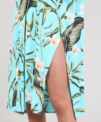 Kimono-Feminino-Longo-Estampado-Floral-Com-Fendas-Verde-Agua-9585173-Verde_Agua_4