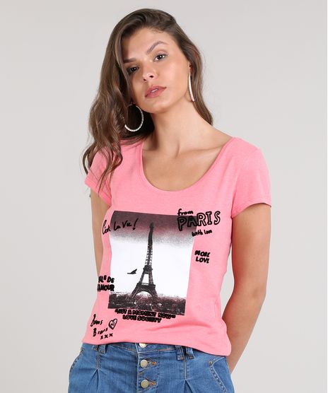 Blusa-Feminina--Paris--Manga-Curta-Decote-Redondo-Rosa-9615402-Rosa_1
