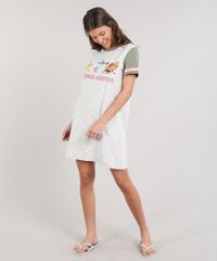 Camisola-Feminina-Hakuna-Matata-Rei-Leao-Manga-Curta-Cinza-Mescla-Claro-9620188-Cinza_Mescla_Claro_1