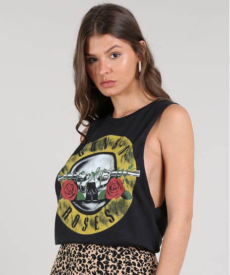 Regata-Feminina-Cavada-Guns-N--Roses-Decote-Redondo-Preto-9642079-Preto_1