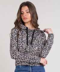 Blusao-Feminino-Estampado-Animal-Print-em-Moletom-com-Ziper--Bege-9615692-Bege_1