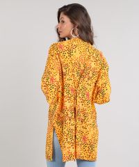 Kimono-Feminino-Estampado-Floral-Com-Fendas-Amarelo-9514237-Amarelo_2