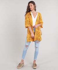 Kimono-Feminino-Estampado-Floral-Com-Fendas-Amarelo-9514237-Amarelo_3