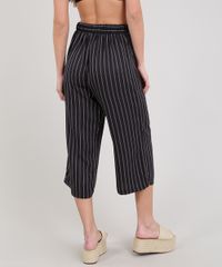 Calca-Feminina-Pantacourt-Estampada-Risca-De-Giz-Com-Amarracao-Preta-9610680-Preto_2