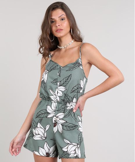 Macaquinho-Feminino-Estampado-Floral-Com-Botoes-Alcas-Finas-Verde-9611064-Verde_1