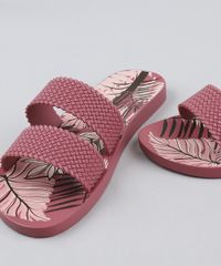 Chinelo-Slide-Feminino-Ipanema-com-Tiras-Texturizadas-Estampado-de-Folhagem-Vinho-9210416-Vinho_2