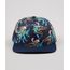 Bone-Masculino-Estampado-de-Folhagens-Aba-Reta-Azul-Marinho-9639010-Azul_Marinho_1