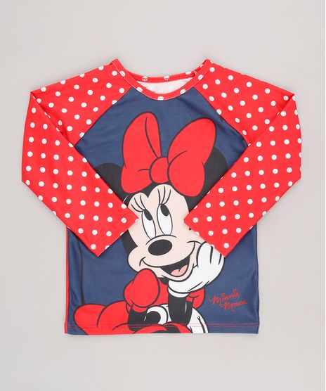 Camiseta-de-Praia-Infantil-Estampada-Minnie-Manga-Longa-Gola-Careca-com-Protecao-UV50--Vermelha-9629273-Vermelho_1