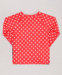 Camiseta-de-Praia-Infantil-Estampada-Minnie-Manga-Longa-Gola-Careca-com-Protecao-UV50--Vermelha-9629273-Vermelho_2