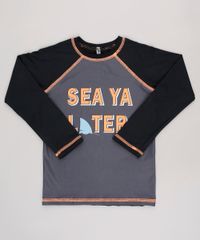 Camiseta-de-Praia-Infantil--Sea-Ya-Later--Manga-Longa-Gola-Careca-com-Protecao-UV50--Cinza-9630891-Cinza_1
