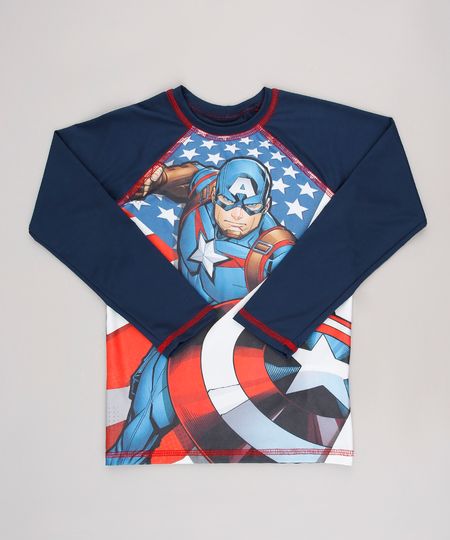 Camiseta-de-Praia-Infantil-Estampada-Capitao-America-Manga-Longa-Gola-Careca-com-Protecao-UV50--Azul-Escuro-9630794-Azul_Escuro_1 Camiseta-de-Praia-Infantil-Estampada-Capitao-America-Manga-Longa-Gola-Careca-com-Protecao-UV50--Azul-Escuro-9630794-Azul_Escuro_1