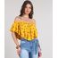 Blusa-Feminina-Ciganinha-Cropped-Estampada-de-Tucano-Manga-Curta-Mostarda-9632585-Mostarda_1