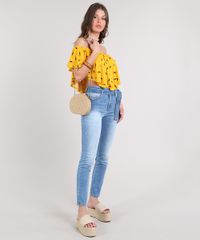 Blusa-Feminina-Ciganinha-Cropped-Estampada-de-Tucano-Manga-Curta-Mostarda-9632585-Mostarda_3