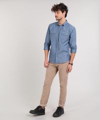 Calca-Jeans-Masculina-Skinny-em-Veludo-Cotele-Kaki-9638429-Kaki_3