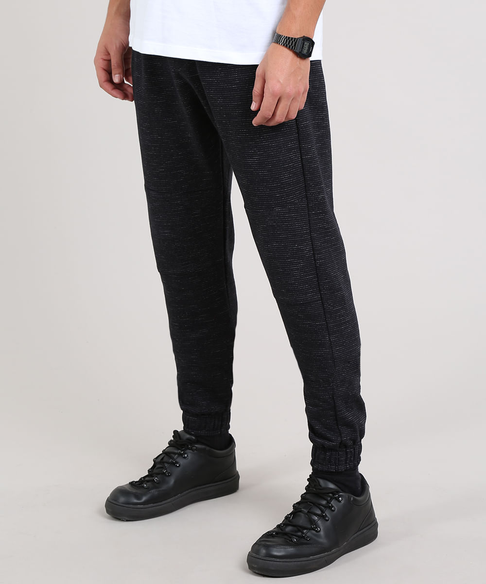 calça moletom masculina listrada