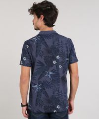 Polo-Masculina-Estampado-Folhagens-em-Piquet-Manga-Curta-Azul-Marinho-9670517-Azul_Marinho_2