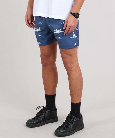 Short-Masculino-Os-Simpsons-Estampado-com-Bolso--Azul-9610073-Azul_1