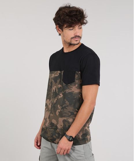 Camiseta-Masculina-Camuflado-Manga-Curta-Gola-Careca-Preta-9607301-Preto_1