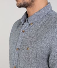 Camisa-Masculina-Com-Bolso-Manga-Longa--Cinza-Mescla-9514522-Cinza_Mescla_4