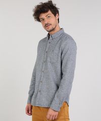 Camisa-Masculina-Com-Bolso-Manga-Longa--Cinza-Mescla-9514522-Cinza_Mescla_5