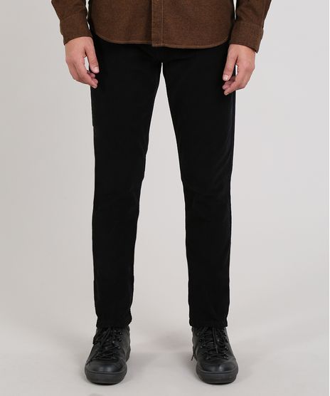 Calca-Jeans-Masculina-Skinny-em-Veludo-Cotele-Preta-9638429-Preto_1