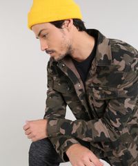 Jaqueta-de-Sarja-Masculina-Trucker-Estampado-Camuflado-Com-Bolsos--Verde-Militar-9599246-Verde_Militar_4