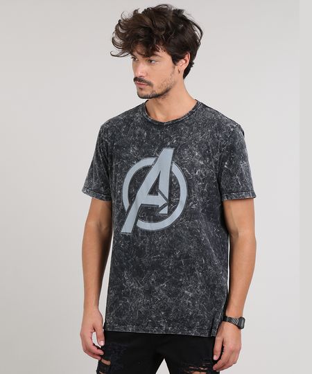 Camiseta-Masculina-Avengers-Manga-Curta-Gola-Careca-Preta-9647499-Preto_1