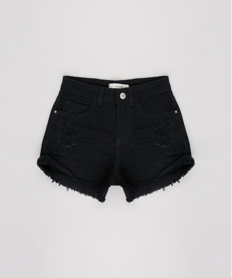 Short-de-Sarja-Infantil-Destroyed-Preto-9624828-Preto_1