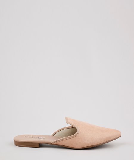 Mule-Feminino-Beira-Rio-Bico-Fino-em-Suede-Bege-9568929-Bege_1