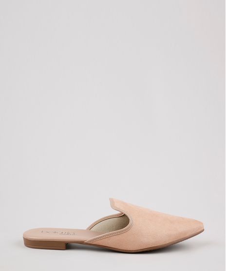 Mule-Feminino-Beira-Rio-Bico-Fino-em-Suede-Bege-9568929-Bege_1