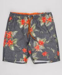 Bermuda-Surf-Infantil-Estampada-Floral-Cinza-9654058-Cinza_1