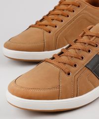 Sapatenis-Masculino-Ollie-com-Faixa-Lateral-e-Pespontos-Caramelo-9637886-Caramelo_2
