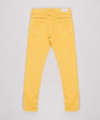 Calca-de-Sarja-Infantil-Skinny-com-Bolsos-Amarelo-9639052-Amarelo_2