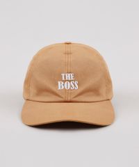 Bone-Masculino-Aba-Curva-com-Bordado--The-Boss---Caramelo-9636636-Caramelo_1