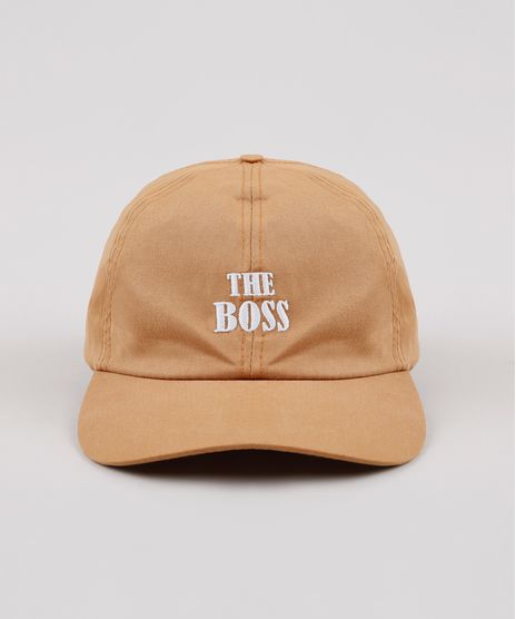 Bone-Masculino-Aba-Curva-com-Bordado--The-Boss---Caramelo-9636636-Caramelo_1