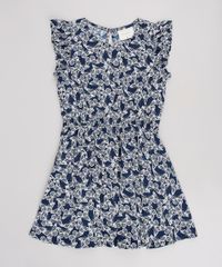 Vestido-Infantil-Estampado-de-Borboletas-Manga-Curta--Azul-Marinho-9514706-Azul_Marinho_1