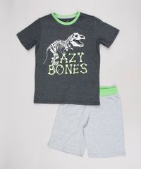 Pijama-Infantil--Lazy-Bones--Brilha-no-Escuro-Manga-Curta--Cinza-Mescla-Escuro-9629787-Cinza_Mescla_Escuro_1