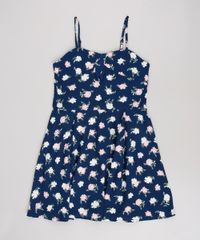 Vestido-Infantil-Estampado-Floral-com-No-Alcas-Finas-Azul-Marinho-9514963-Azul_Marinho_1