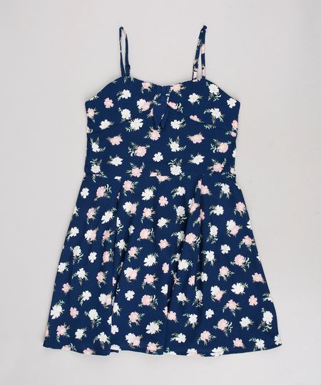Vestido-Infantil-Estampado-Floral-com-No-Alcas-Finas-Azul-Marinho-9514963-Azul_Marinho_1