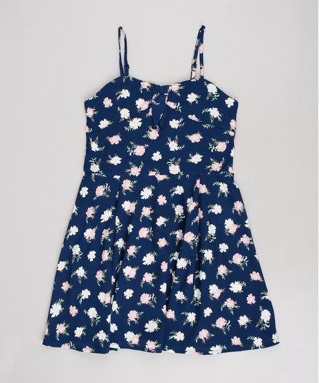 Vestido-Infantil-Estampado-Floral-com-No-Alcas-Finas-Azul-Marinho-9514963-Azul_Marinho_1