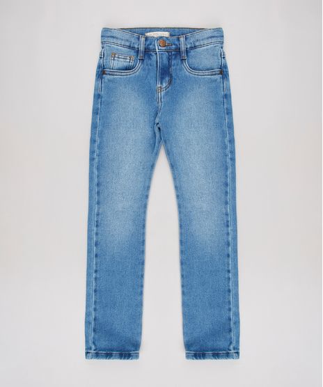 Calca-Jeans-Infantil-Skinny-em-Moletom-com-Bolsos-Azul-Medio-9636924-Azul_Medio_1