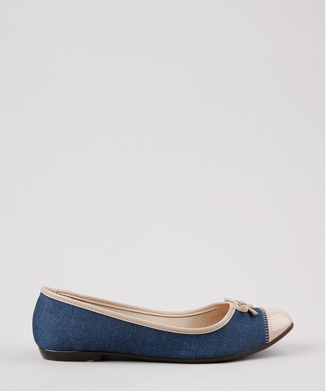 Sapatilha-Jeans-Feminina-Moleca-Bico-Quadrado-com-Recorte-e-Laco-Azul-Medio-9666913-Azul_Medio_1