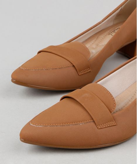 mocassim caramelo feminino