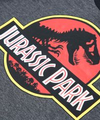 Camiseta-Infantil-Jurassic-Park-Raglan-Manga-Curta--Cinza-Mescla-Escuro-9674391-Cinza_Mescla_Escuro_3