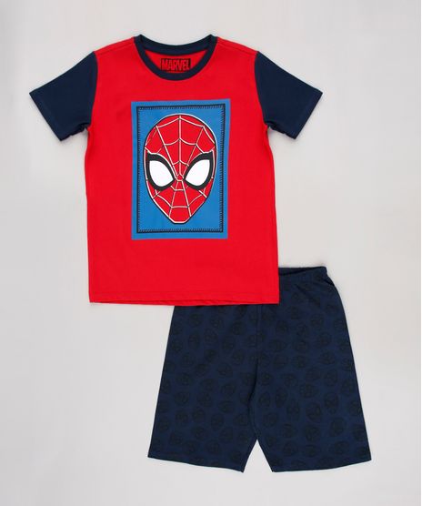 Pijama-Infantil-Homem-Aranha-Manga-Curta-Azul-Marinho-9629789-Azul_Marinho_1