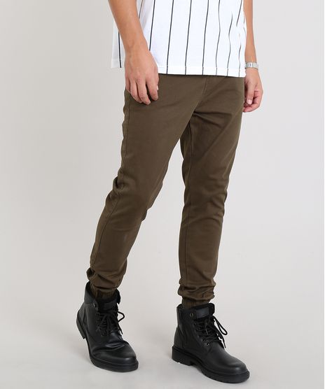 Calca-de-Sarja-Masculina-Jogger-Skinny-Verde-Militar-9301992-Verde_Militar_1