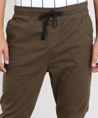 Calca-de-Sarja-Masculina-Jogger-Skinny-Verde-Militar-9301992-Verde_Militar_2