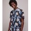 Camisa-Masculina-Estampada-de-Folhagem-Manga-Curta-Azul-Marinho-9593483-Azul_Marinho_1