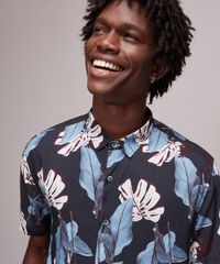 Camisa-Masculina-Estampada-de-Folhagem-Manga-Curta-Azul-Marinho-9593483-Azul_Marinho_4